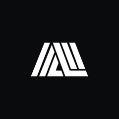 AL, LA Minimal elegant monogram art logo. Outstanding professional trendy awesome artistic AL LA initial based Alphabet icon logo.