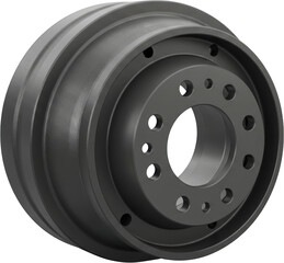 Obraz premium Industrial Heavy Duty Cast Iron Pulley Automotive Engine Component Machine Part