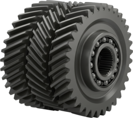Industrial Double Helical Gear Set with Bearings Precision Engineering Heavy Duty Machinery