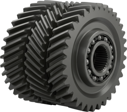 Industrial Double Helical Gear Set with Bearings Precision Engineering Heavy Duty Machinery