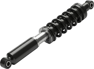 High quality Black Coilover Suspension Shock Absorber Automotive Part 3D Render