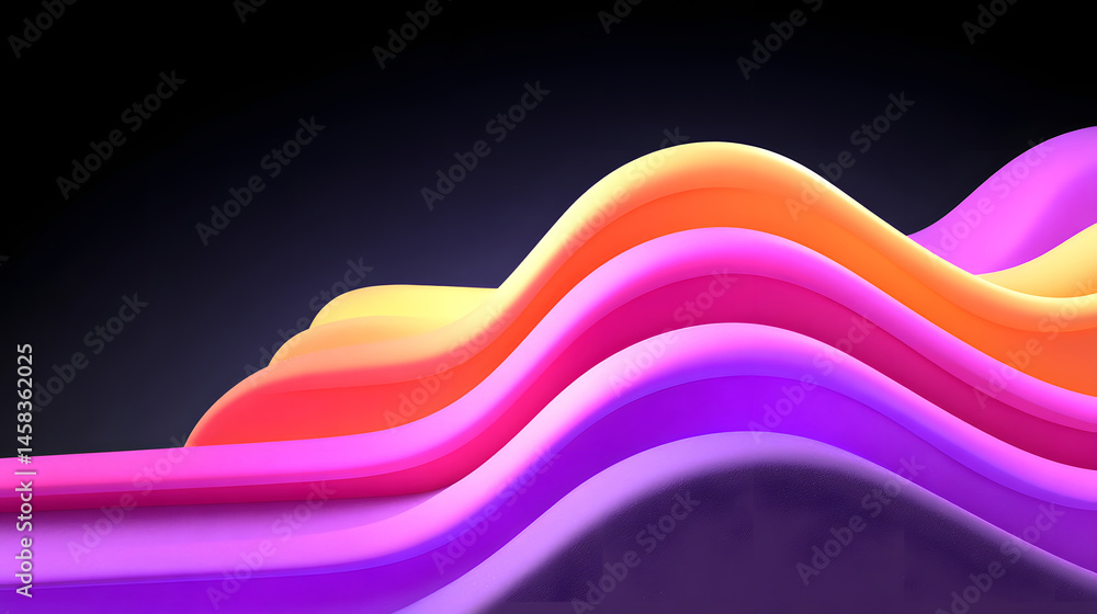 Poster dynamic fluid color gradient background, abstract kv main visual business ppt background