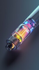 A close-up of a sleek, colorful pen with a modern design and vibrant hues.
