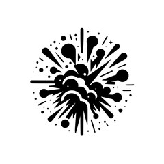 Abstract Black and White Explosion Graphic Design