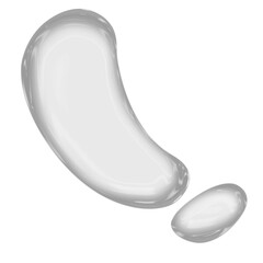 Abstract liquid bubble with a fluid, iridescent surface on a transparent background. Perfect for modern design projects, tech branding. 3D liquid Bubble.