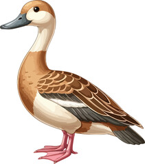 2D cartoon full-body kind of a duck