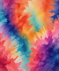 Obraz premium Vibrant hues blend, textured paper Abstract watercolor wash , vibrant, seamless, creative