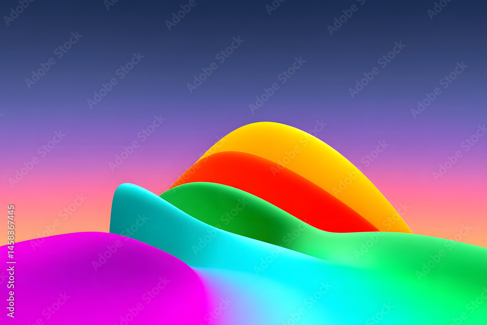 Poster dynamic fluid color gradient background, abstract kv main visual business ppt background