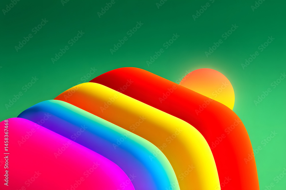 Poster dynamic fluid color gradient background, abstract kv main visual business ppt background