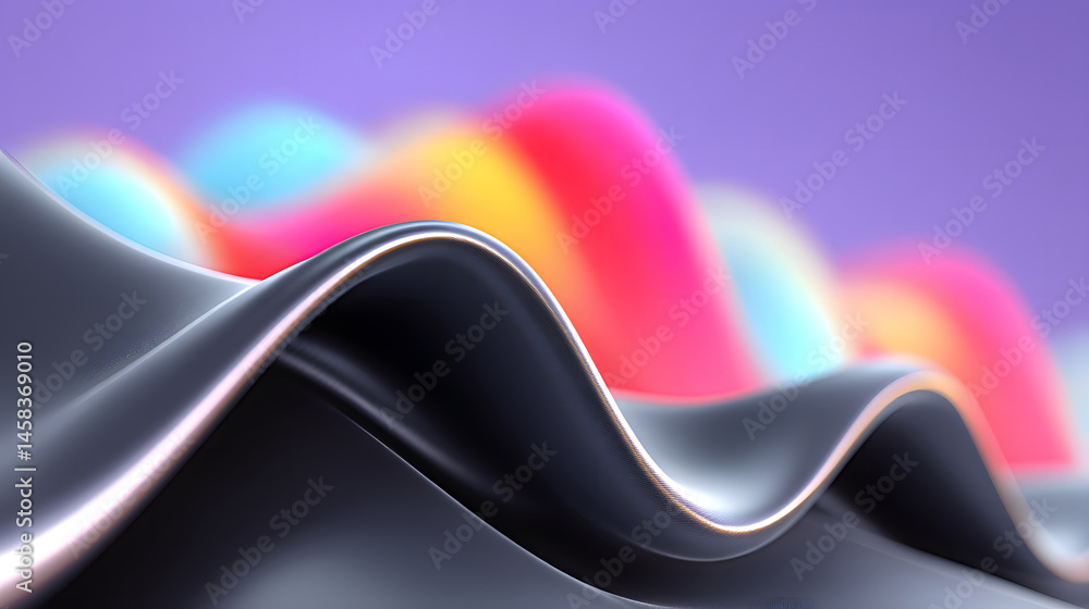 Poster dynamic fluid color gradient background, abstract kv main visual business ppt background