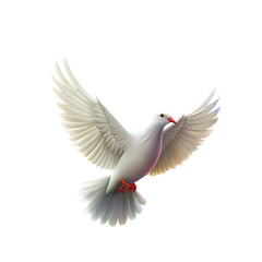 Obraz premium White Dove in Flight: Peace, Hope, and Freedom Symbol