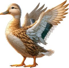 2D cartoon full-body kind of a duck