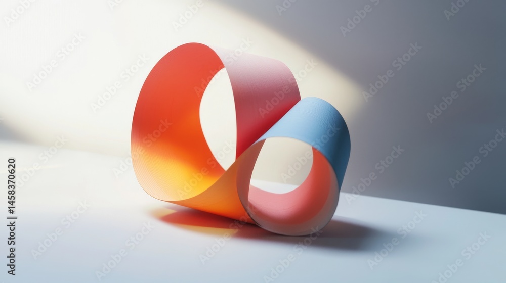 Poster colorful abstract shapes create a vibrant and modern composition in soft light.