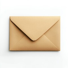 Envelope mockup stationery blank paper invitation card design template brown kraft isolated background