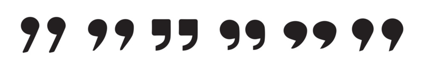 Set of quote mark. Quotes icon vector set.black sign isolated on white background. Vector illustration eps 10.