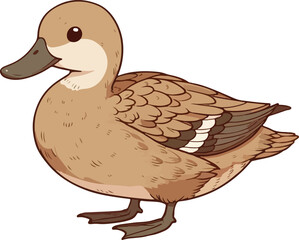 2D cartoon full-body kind of a duck