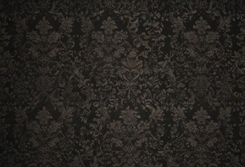 Elegant gothic damask wallpaper, rich texture,  background,  dark pattern