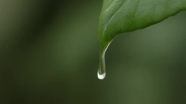 water drop on leaf