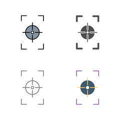 Unique Focus Vertical Vector Icon