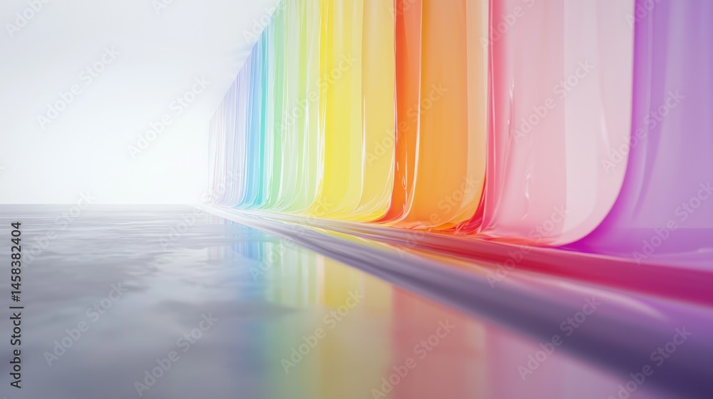 Aufkleber vibrant layers of translucent colors create an artistic and modern visual effect.