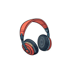 Naklejka premium headphones