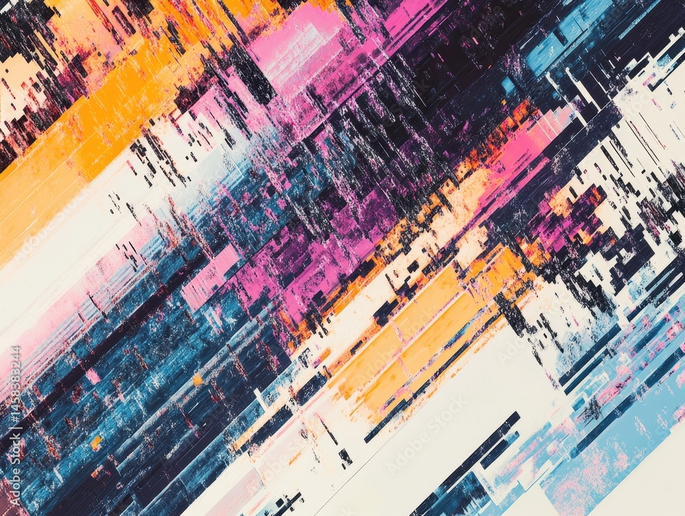 Poster abstract strokes of color: bold strokes of color dance across the canvas in a symphony of artistic e