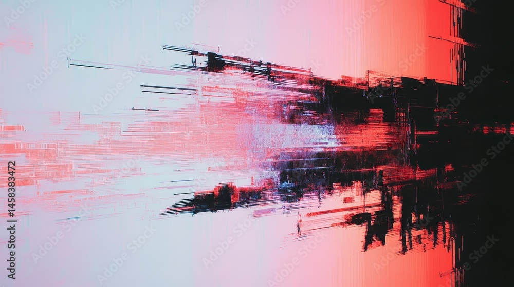 Poster data stream: a mesmerizing data stream of color and energy, with a sense of dynamic movement and inn