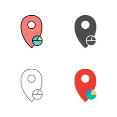 Location Statistics Vector Icon