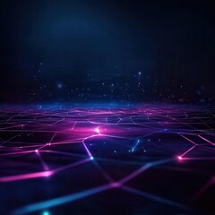 3d technology abstract neon light background, empty space scene, spotlight, dark night, virtual reality, cyber futuristic sci-fi background, street floor studio for mock up.