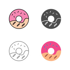 Cream Doughnut Vector Icon
