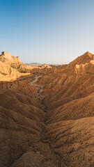 Naklejka premium Exploring the majestic bardenas reales desert in navarra, spain