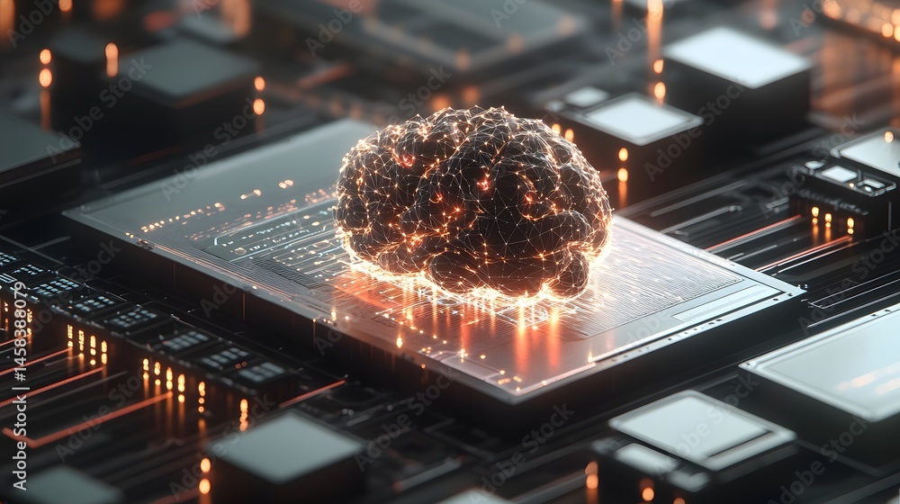 Poster abstract representation of artificial intelligence.