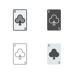 Clubs Card Vector Icon