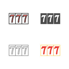 Fototapeta premium Triple Sevens Vector Icon
