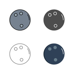 Bowling Ball Vector Icon