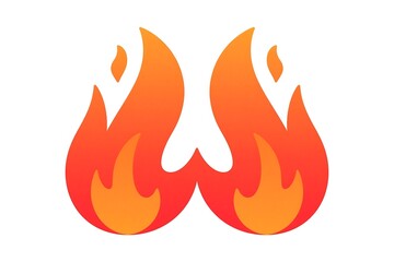 Fire drawing shows fiery flames with a glowing effect. Ideal for fire safety graphics or creating a fierce design concept.