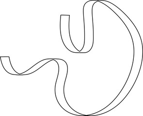 Ribbons thin line decorative , new year, holiday, festival