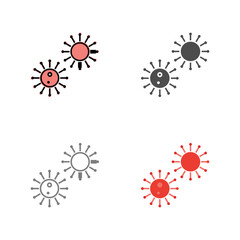 Unique Virus Vector Icon