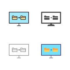 Unique File Sharing Vector Icon