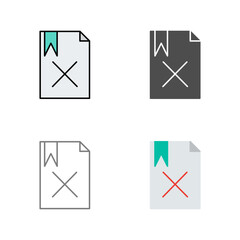 Unique Delete Vector Icon