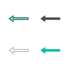 Unique Left Arrow Vector Icon