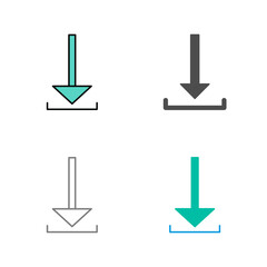 Unique Download Vector Icon