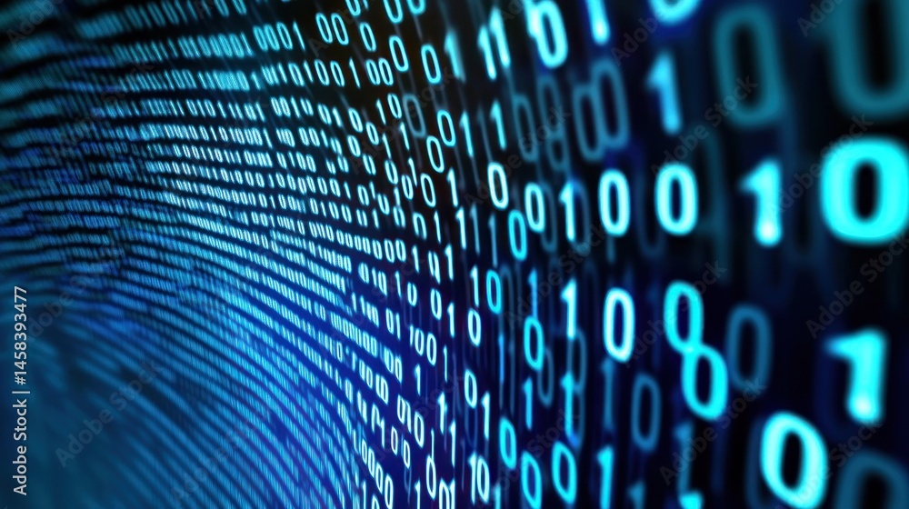 Poster Abstract Digital Binary Code Background
