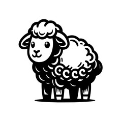 Cartoon Sheep Vector – Whimsical Animal Design for Creative Use