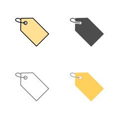 Unique Tag Vector Icon