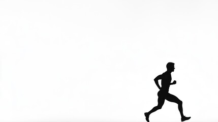 Silhouette of a Runner: A Study in Motion and Fitness