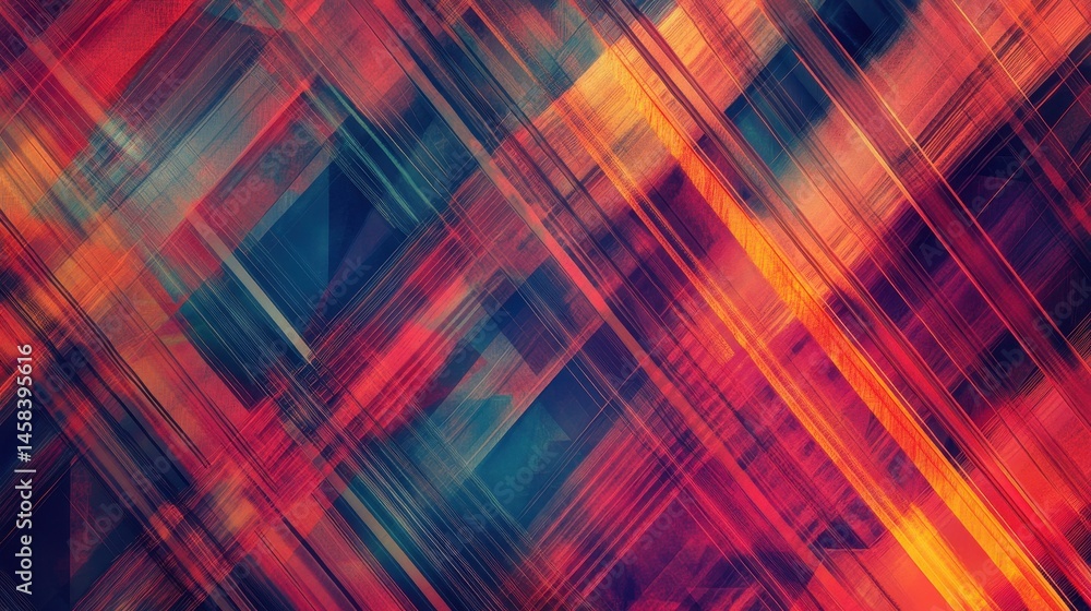 Poster abstract geometric art: a captivating, high-angle view showcasing a dynamic abstract composition. th