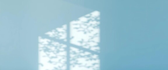 Gentle light blue minimalist backdrop, sunlit, intricate shadow play on wall ,  texture,  photography