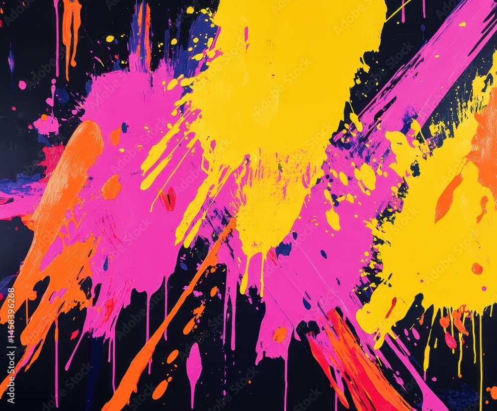 Aufkleber colorful paint splatter explosion: a vibrant and dynamic explosion of colorful paint splatters, capt
