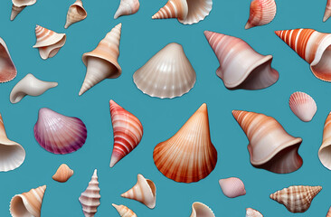 Fototapeta premium sea shells collection